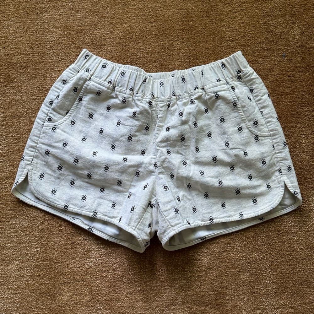 Madewell Embroidered White Shorts